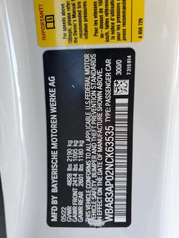 WBA83AP02NCK63535 BMW M440I