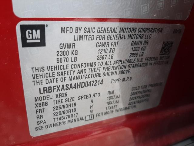 LRBFXASA4HD047214 Buick Envision Preferred