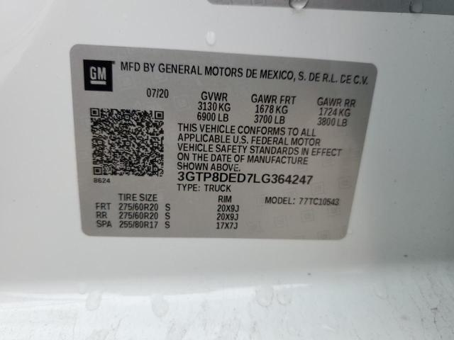 3GTP8DED7LG364247 GMC Sierra C1500 Slt