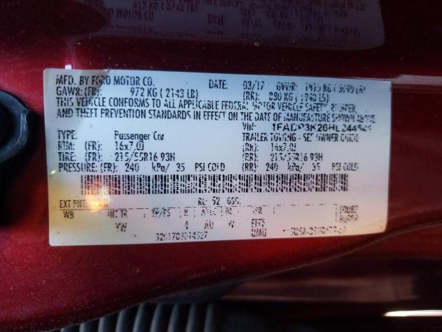 1FADP3K26HL244541 Ford FOCUS SE
