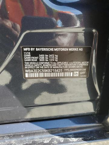 WBA7E2C59KB218431 BMW 740 I