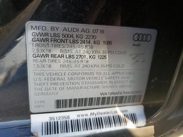 WA18NAF47HA043853 Audi A4 Allroad Premium Plus