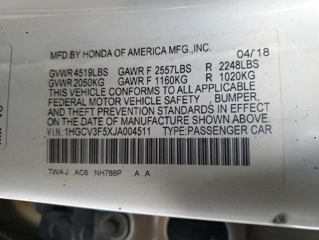 1HGCV3F5XJA004511 Honda Accord Hybrid Exl