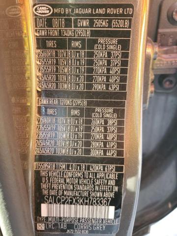 SALCP2FX3KH783367 Land Rover Discovery Sport Se