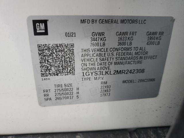 1GYS3LKL2MR242308 Cadillac Escalade Esv Premium Luxury