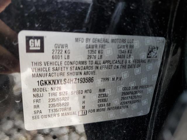 1GKKNXLS4HZ193586 GMC Acadia Denali