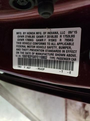 19XFB2F5XFE110802 Honda Civic Lx