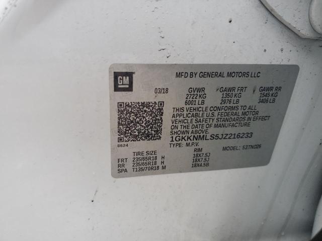 1GKKNMLS5JZ216233 GMC Acadia Slt-1