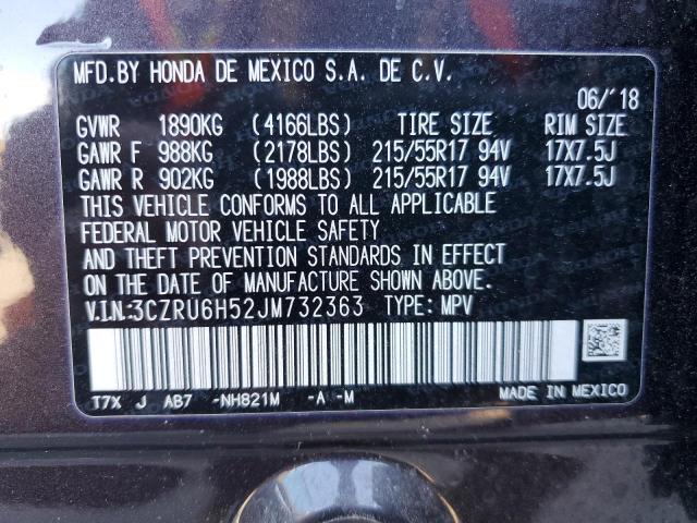 3CZRU6H52JM732363 Honda HR-V EX
