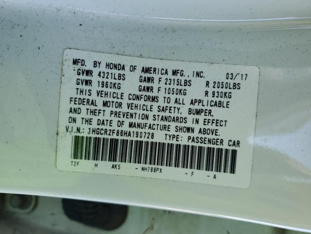 1HGCR2F86HA190728 Honda ACCORD EXL