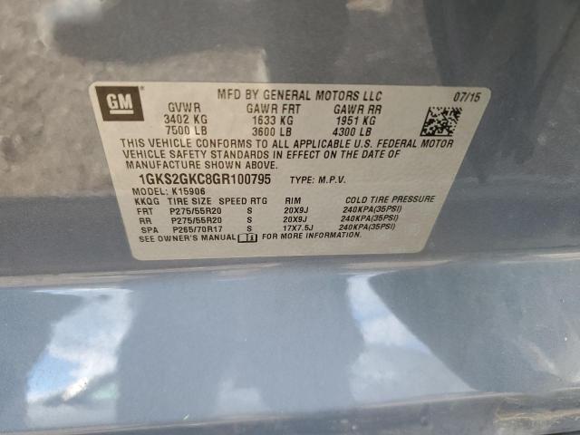 1GKS2GKC8GR100795 GMC Yukon Xl K1500 Slt