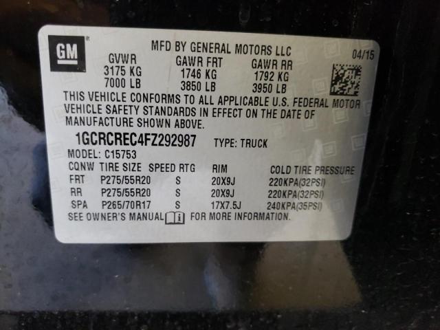 1GCRCREC4FZ292987 Chevrolet Silverado C1500 Lt