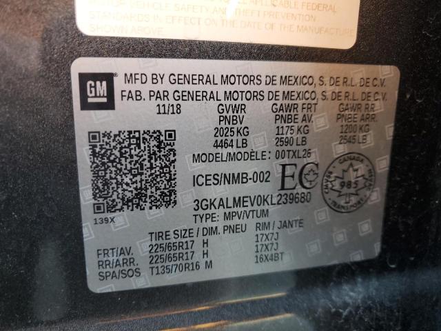 3GKALMEV0KL239680 GMC Terrain Sle