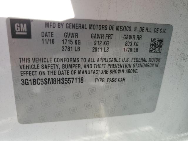 3G1BC5SM8HS557118 Chevrolet CRUZE LS