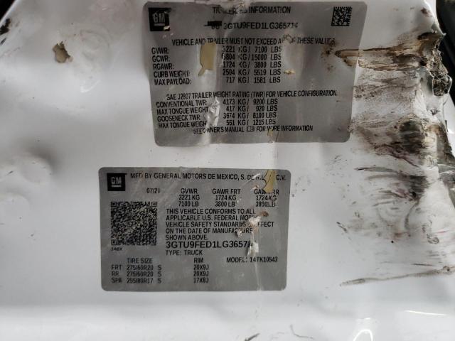 3GTU9FED1LG365714 GMC Sierra K1500 Denali