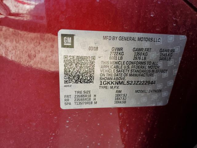 1GKKNMLS2JZ222944 GMC Acadia Slt-1