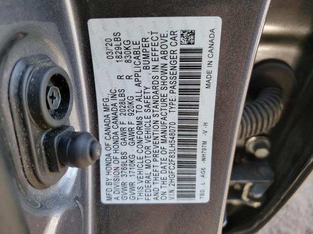 2HGFC2F83LH548070 Honda Civic Sport