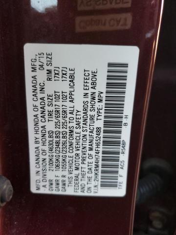 2HKRM4H74FH652488 Honda CR-V EXL