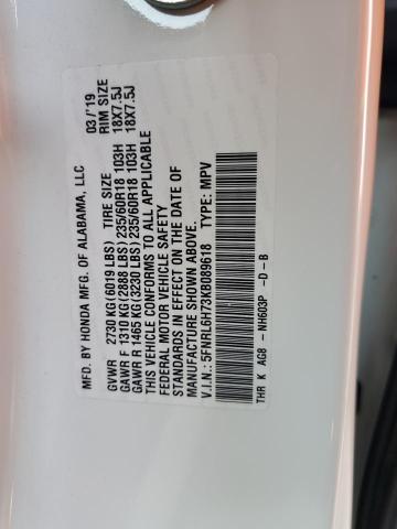 5FNRL6H73KB089618 Honda ODYSSEY EXL