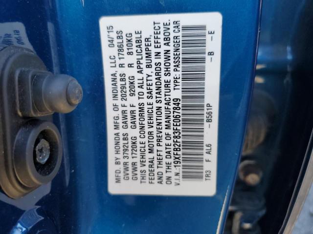 19XFB2F83FE067849 Honda CIVIC EX