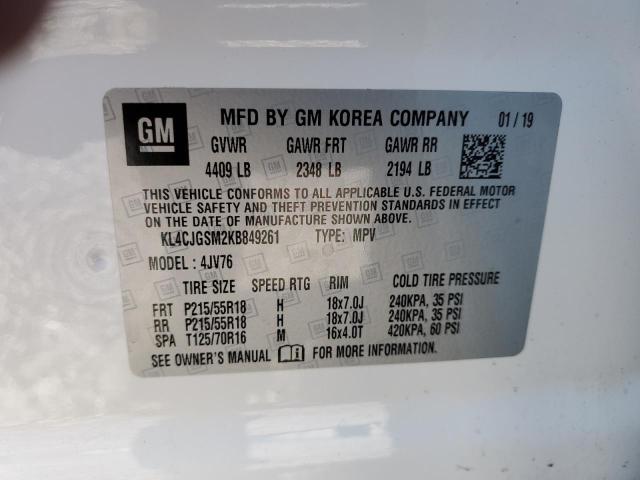 KL4CJGSM2KB849261 Buick Encore Essence
