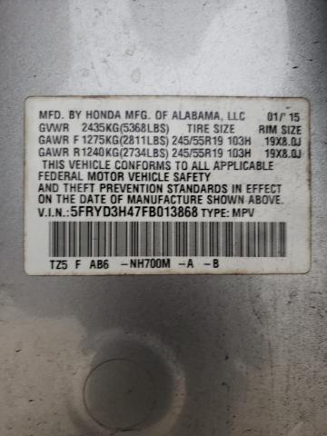 5FRYD3H47FB013868 Acura Mdx Technology