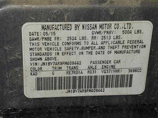 JN1BV7AR9FM409442 Infiniti Q50 BASE