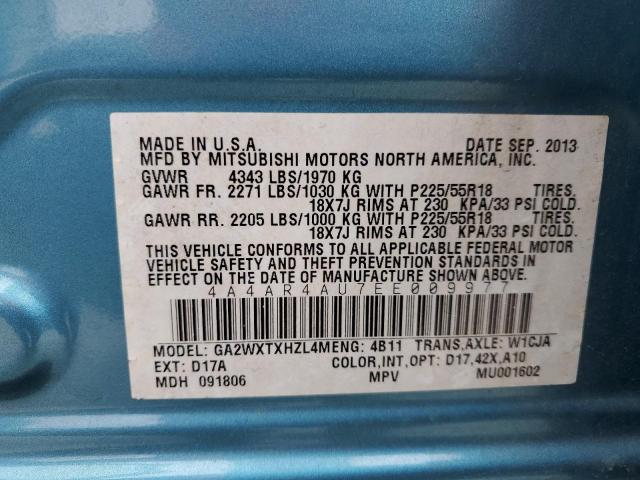 4A4AR4AU7EE009977 Mitsubishi Outlander Sport Se