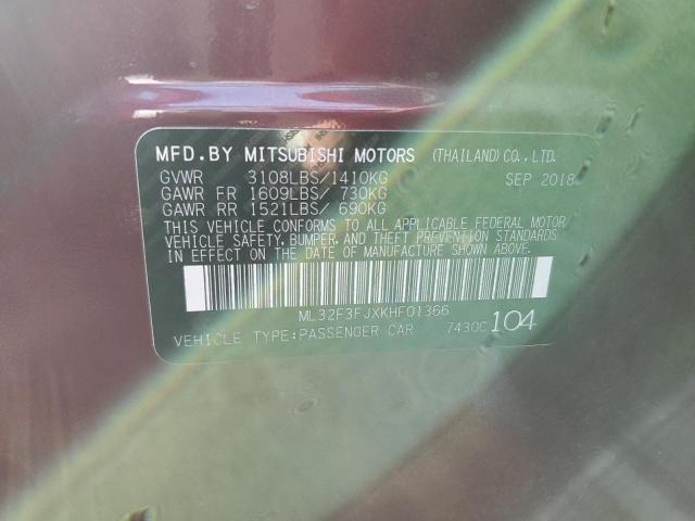 ML32F3FJXKHF01366 Mitsubishi Mirage G4 Es