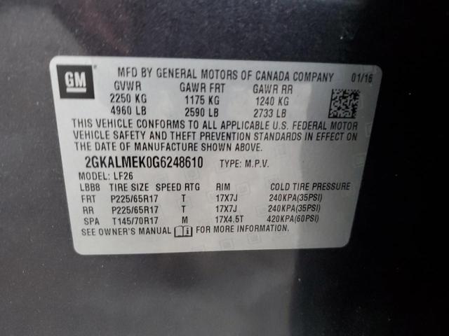 2GKALMEK0G6248610 GMC Terrain Sle