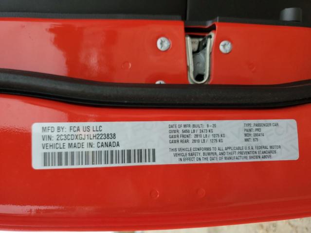 2C3CDXGJ1LH223838 Dodge Charger Scat Pack
