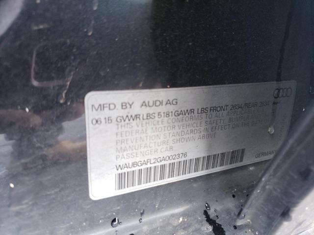 WAUBGAFL2GA002376 Audi S4 Premium Plus
