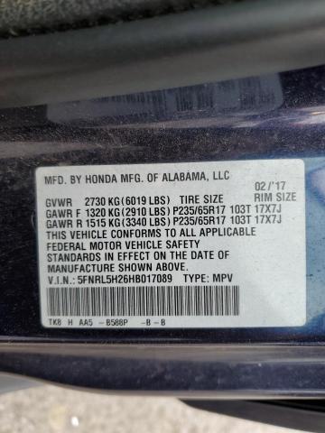 5FNRL5H26HB017089 Honda ODYSSEY LX