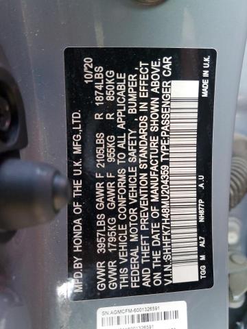 SHHFK7H48MU204359 Honda Civic Sport