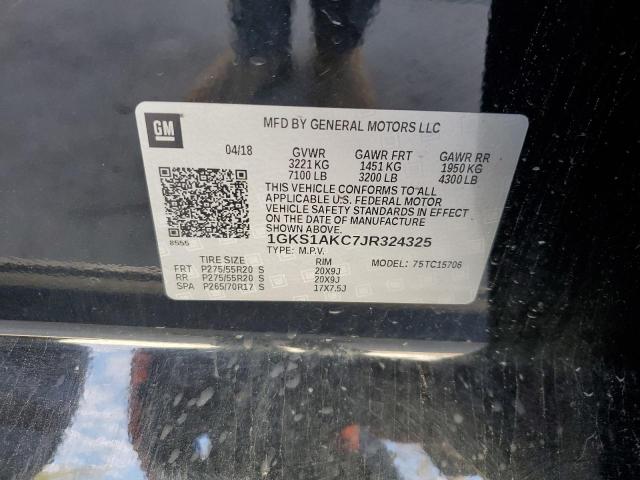 1GKS1AKC7JR324325 GMC YUKON SLE