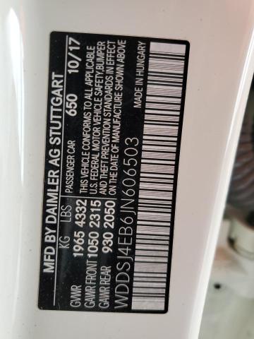 WDDSJ4EB6JN606503 Mercedes-Benz CLA 250