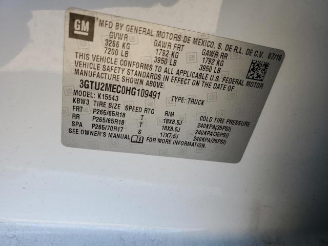 3GTU2MEC0HG109491 GMC Sierra K1500 Sle