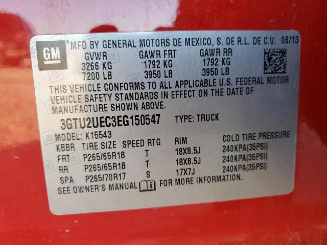 3GTU2UEC3EG150547 GMC Sierra K1500 Sle