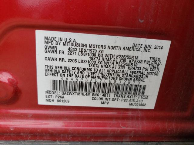 4A4AP3AU2EE032079 Mitsubishi Outlander Sport Es