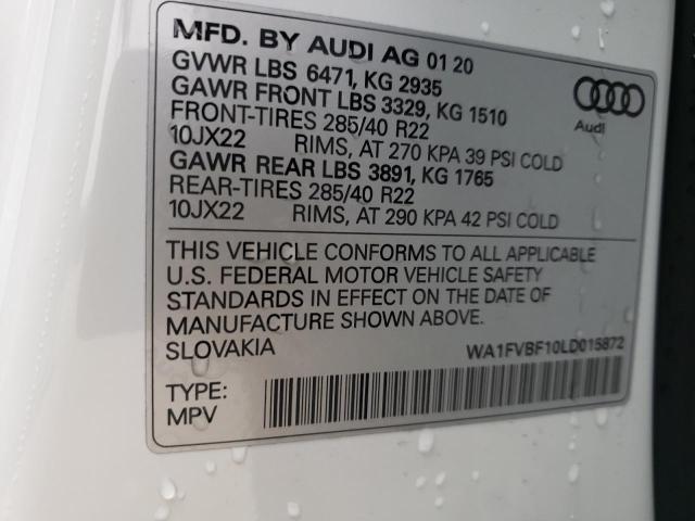 WA1FVBF10LD015872 Audi Q8 Prestige S-line