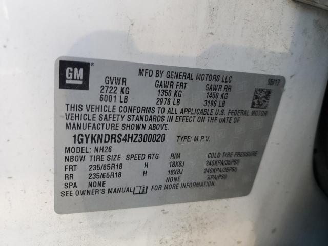 1GYKNDRS4HZ300020 Cadillac XT5 LUXURY