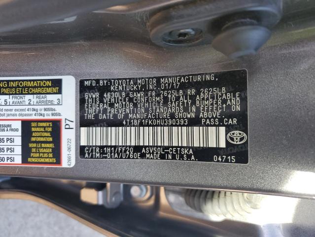 4T1BF1FK0HU390393 Toyota CAMRY LE