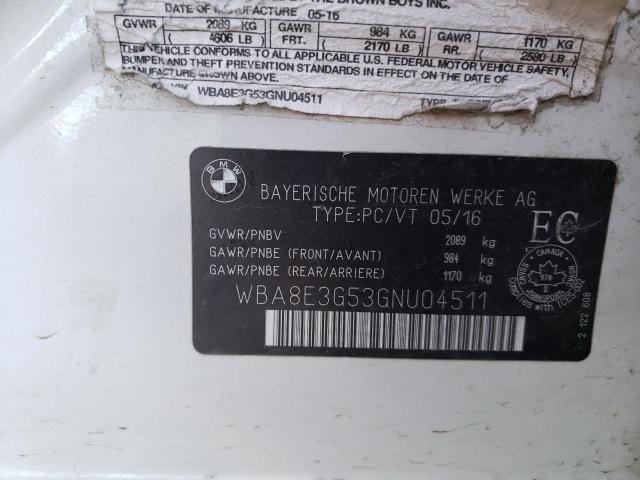 WBA8E3G53GNU04511 BMW 328 Xi Sulev