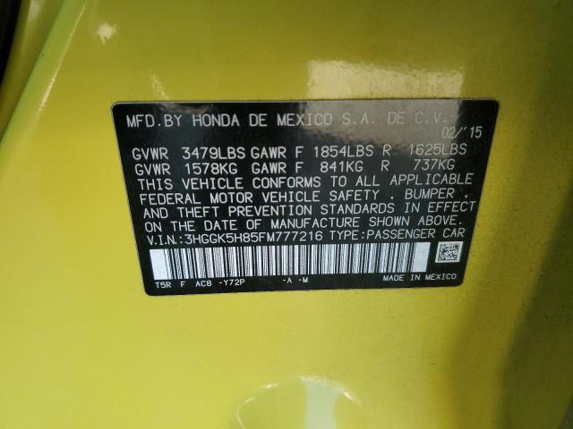 3HGGK5H85FM777216 Honda FIT EX