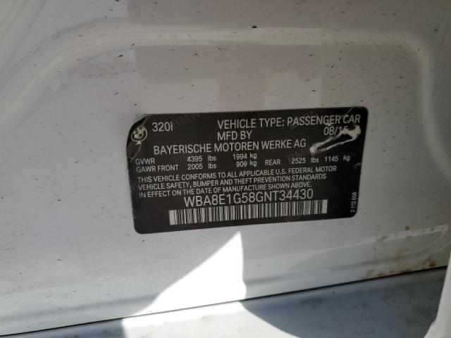 WBA8E1G58GNT34430 BMW 320 I