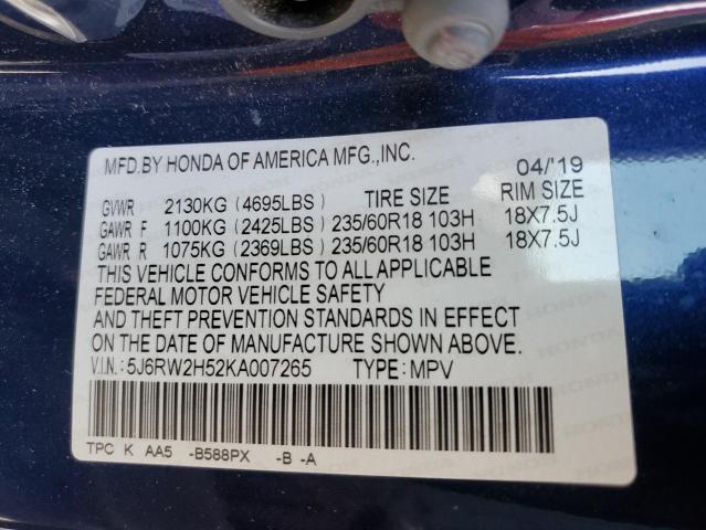 5J6RW2H52KA007265 Honda CR-V EX