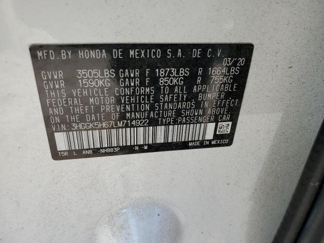 3HGGK5H67LM714922 Honda Fit Sport