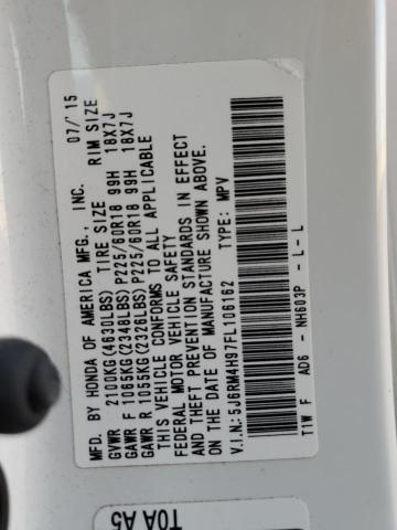 5J6RM4H97FL106162 Honda Cr-v Touring