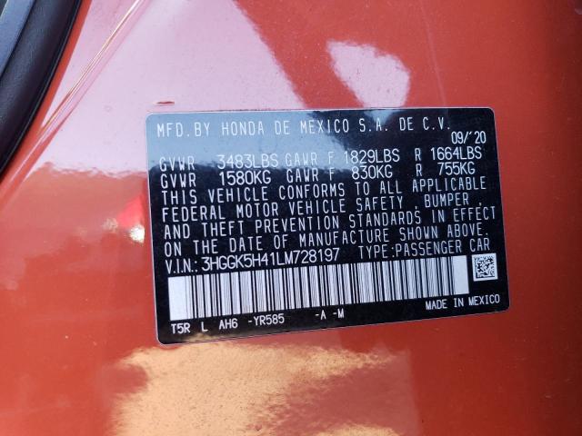 3HGGK5H41LM728197 Honda FIT LX