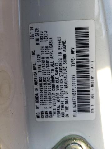 5J6TF1H58FL000329 Honda Crosstour Exl